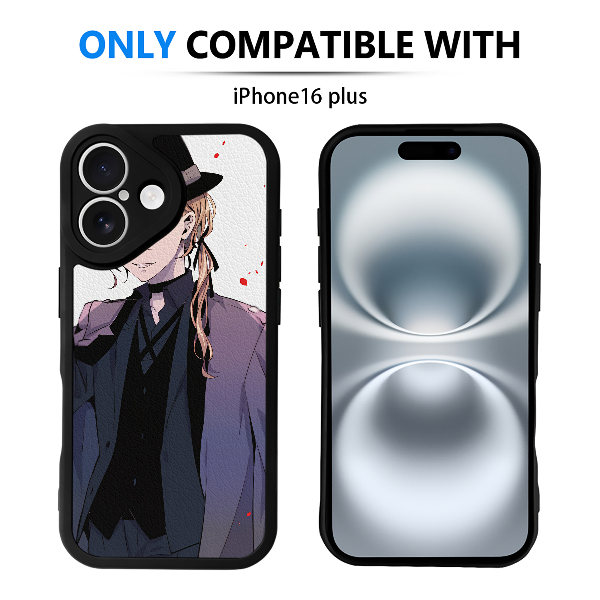 （画像用） 文豪ストレイドッグス Bungo Stray Dogs 【iPhone 16シリーズ対応】シリコンスマホケース（レザー調） 材質：シリコン